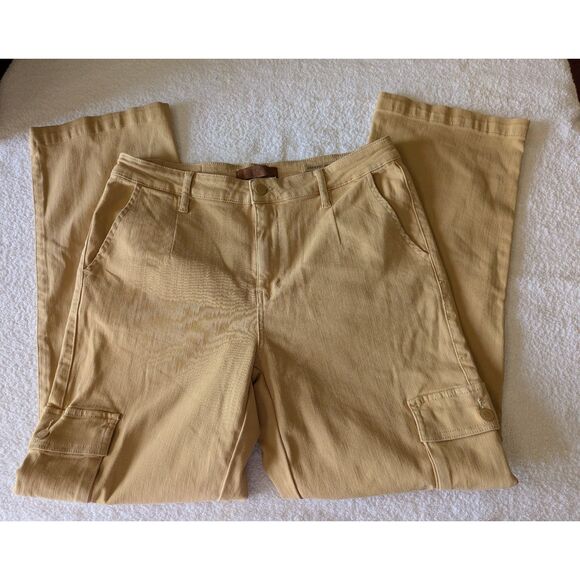 JUDY BLUE khaki cargo straight leg pants style# JB88633  Sz 15/32 - Picture 8 of 9